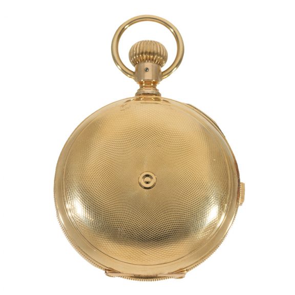 Swiss 18 carat gold very heavy full hunter case watch Circa 1870 Swiss 18 carat gold very heavy full hunter case watch Circa 1870