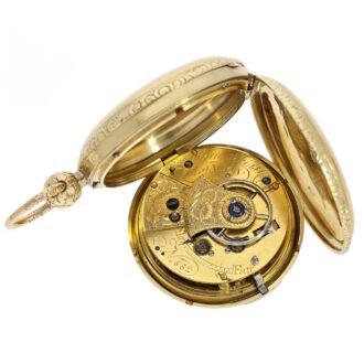 English rack lever watch with 15 seconds indication Circa 1806