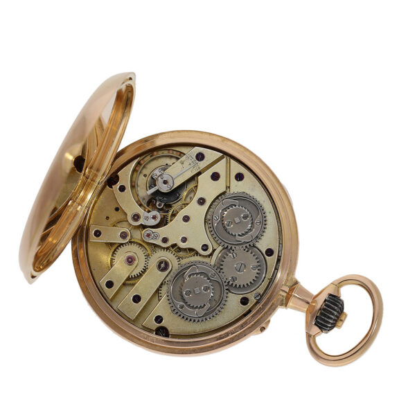 The movement has a very rare calibre escapement, chronograph and winding according to Mairet The movement has a very rare calibre escapement, chronograph and winding according to Mairet