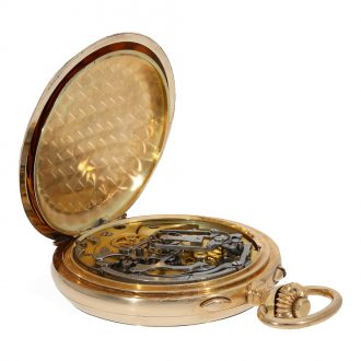 Swiss gold split seconds chronograph with counter Circa 1910