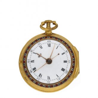 Rare English gold double sided astronomical verge watch Circa 1780