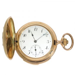 Swiss 14 carat gold à goutte watch with minute repeater Circa 1900