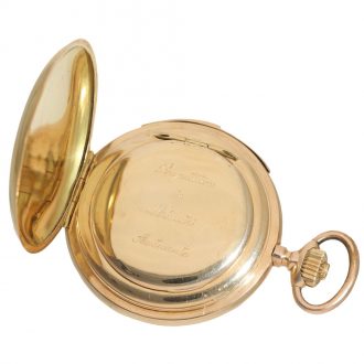 Swiss 14 carat gold à goutte watch with minute repeater Circa 1900
