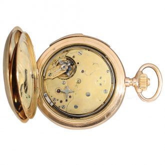 Swiss 14 carat gold à goutte watch with minute repeater Circa 1900