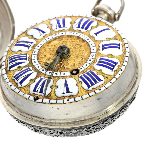 Fench silver verge with repeating hours and quarters Circa 1637 Fench silver verge with repeating hours and quarters Circa 1637