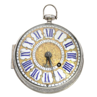 Fench silver verge with repeating hours and quarters Circa 1637