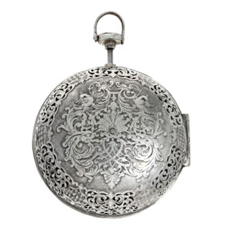 Fench silver verge with repeating hours and quarters Circa 1637