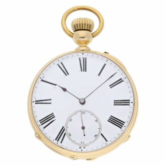 Swiss chronometer with rare winding mechanism Circa 1860