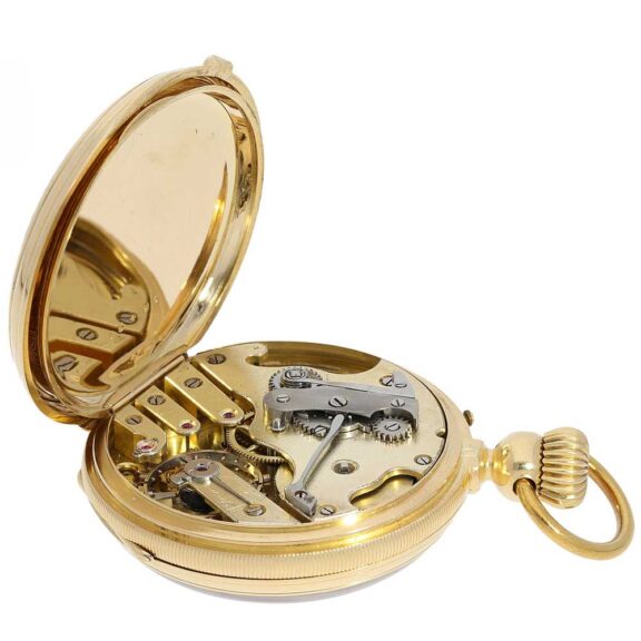 Swiss chronometer with rare winding mechanism Circa 1860 Swiss chronometer with rare winding mechanism Circa 1860