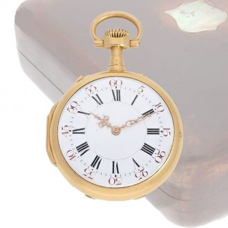 Rare French Louis XVI style pocket watch chronometer Circa 1870