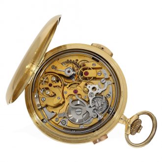 Swiss 18K gold minute repeating chronograph Circa 1900