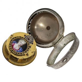 Swiss silver quarter repeating verge oignon watch Circa 1720 Swiss silver quarter repeating verge oignon watch Circa 1720