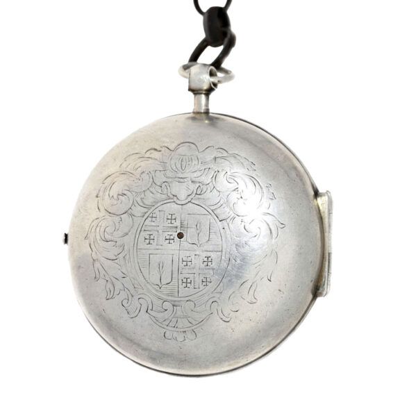 Early French silver verge watch with original key Circa 1687 Early French silver verge watch with original key Circa 1687
