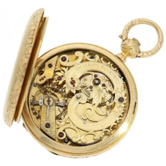 English chronometer with skeletonized movement Circa 1815
