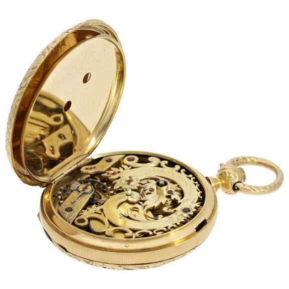 English chronometer with skeletonized movement Circa 1815 English chronometer with skeletonized movement Circa 1815