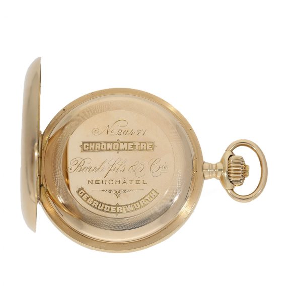 Swiss heavy full hunter cased watch with chronometer escapement Circa 1880 Swiss heavy full hunter cased watch with chronometer escapement Circa 1880