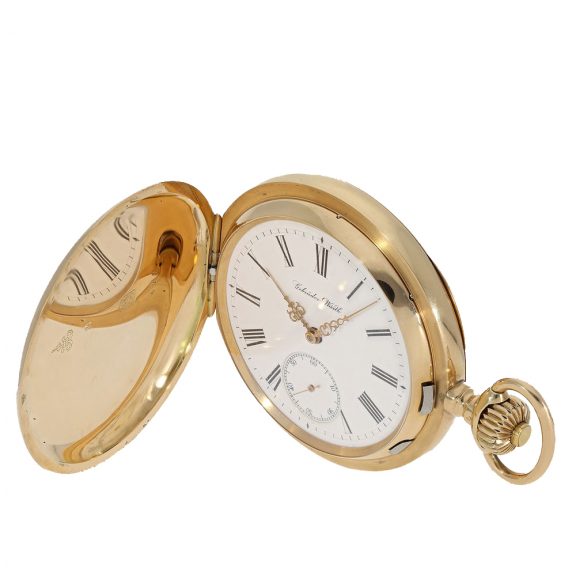 Swiss heavy full hunter cased watch with chronometer escapement Circa 1880 Swiss heavy full hunter cased watch with chronometer escapement Circa 1880