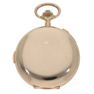 Swiss 14K gold quarter repeating lever with carillon Circa 1900