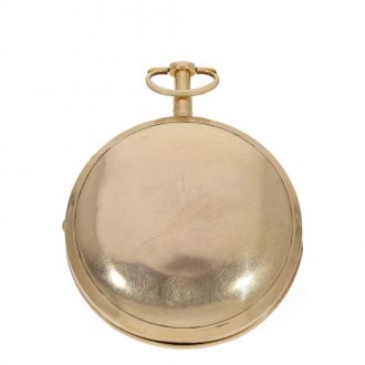 Swiss 18K gold cylinder watch with early self winding Circa 1790