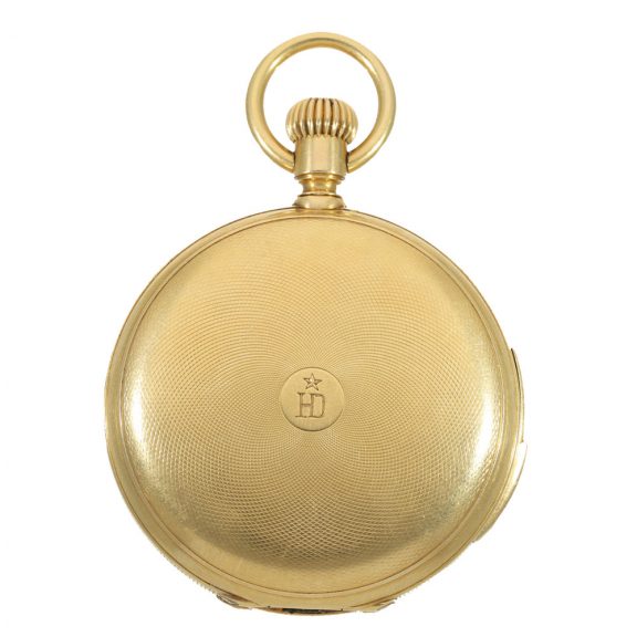 Swiss 18 carat gold hunter cased repeater watch Circa 1873 Swiss 18 carat gold hunter cased repeater watch Circa 1873