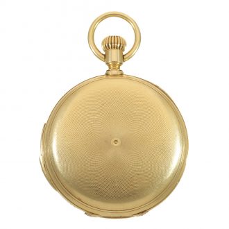 Swiss 18 carat gold hunter cased repeater watch Circa 1873