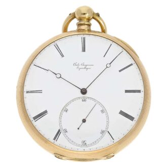 Danish gold pocket chronometer with key winding Circa 1855