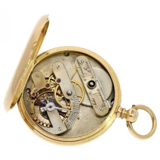 Danish gold pocket chronometer with key winding Circa 1855