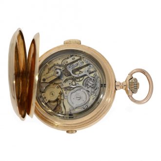 Swiss 14 carat pink gold watch with seven complications Circa 1890