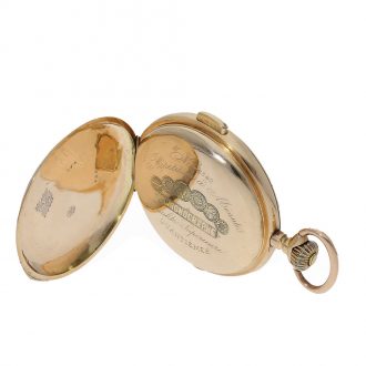 Swiss 14 carat pink gold watch with seven complications Circa 1890