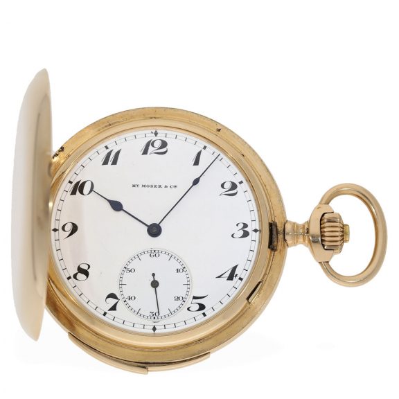 Swiss gold hunting cased watch for the Russian market Circa 1900