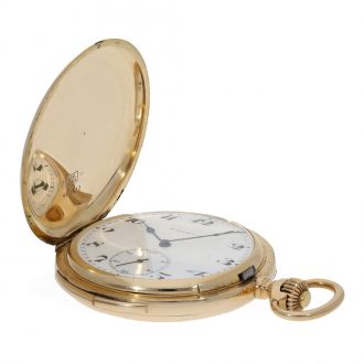 Swiss gold hunting cased watch for the Russian market Circa 1900