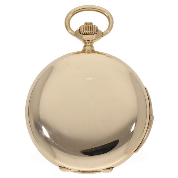 Swiss gold hunting cased watch for the Russian market Circa 1900 Swiss gold hunting cased watch for the Russian market Circa 1900