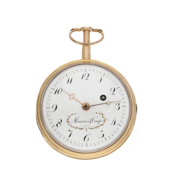 Swiss heavy 18K gold minute repeating verge watch Circa 1800