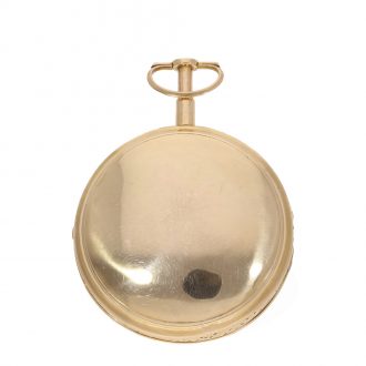 Swiss heavy 18K gold minute repeating verge watch Circa 1800