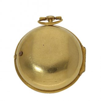 Japanese 18 carat gold miniature pair case verge watch Circa 1750