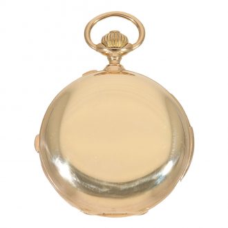 Swiss 18 carat gold full hunter watch with minute repeater Circa 1890