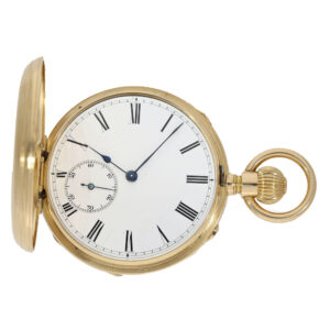 Very interesting pocket chronometer with crown winding Circa 1860