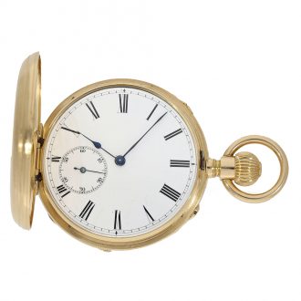Very interesting pocket chronometer with crown winding Circa 1860