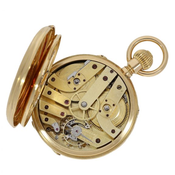 Very interesting pocket chronometer with crown winding Circa 1860 Very interesting pocket chronometer with crown winding Circa 1860
