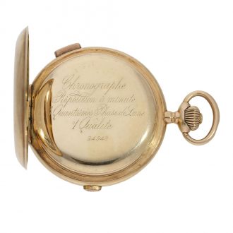 Swiss 14 Carat gold complicated astronomical watch with chronograph Circa 1900 Swiss 14 Carat gold complicated astronomical watch with chronograph Circa 1900