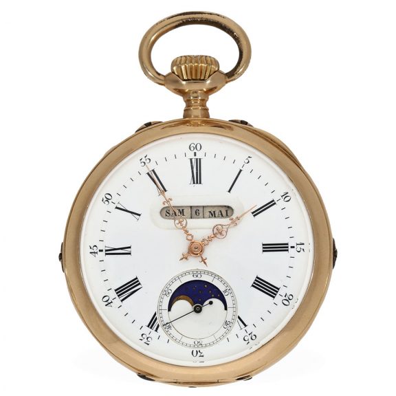 An 18 Carat red gold complicated astronomical watch Circa 1885
