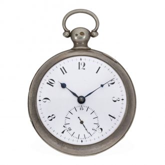 Swiss silver watch with special lever escapement Circa 1821