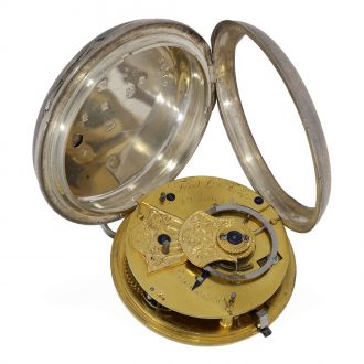 Swiss silver watch with special lever escapement Circa 1821
