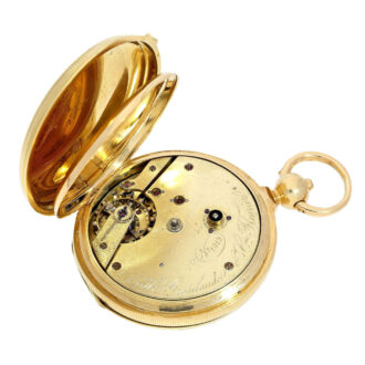 Swiss gold hunting cased chronometer watch Circa 1860