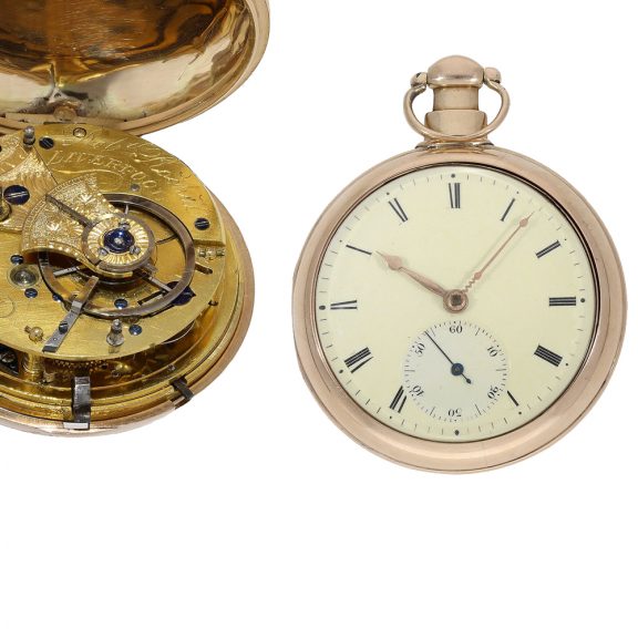 Important English pocket watch with rack lever escapement Circa 1809