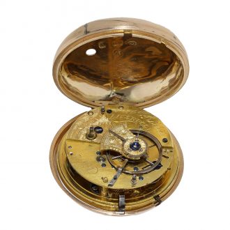 Important English pocket watch with rack lever escapement Circa 1809