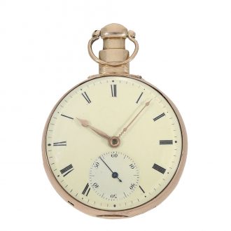 Important English pocket watch with rack lever escapement Circa 1809