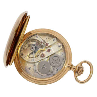 Swiss pink gold hunting cased anker chronometer Circa 1890