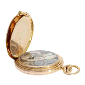 Swiss pink gold hunting cased anker chronometer Circa 1890