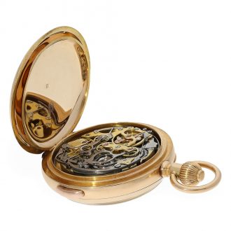 Swiss 18 Carat gold chronograph Anker chronometer Circa 1890